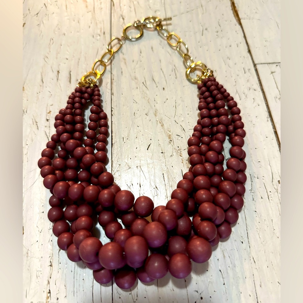 Chunky Braided Bead Necklace